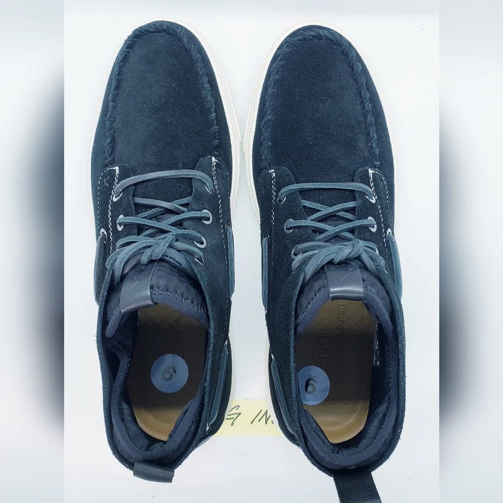 Polo Ralph Lauren Chukka 100 Black Suede Sneaker Boots Mens sz 8.5 NEW MSRP $150